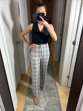 Wilfred wide leg checkered pants